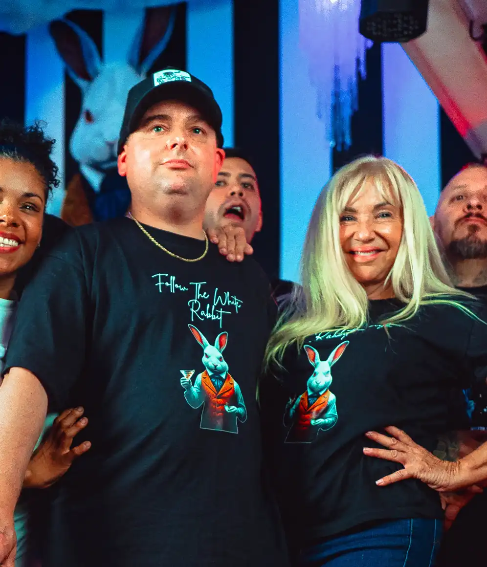 Andrea and Chris, owners of the White Rabbit Lie bar in Puerto Vallarta