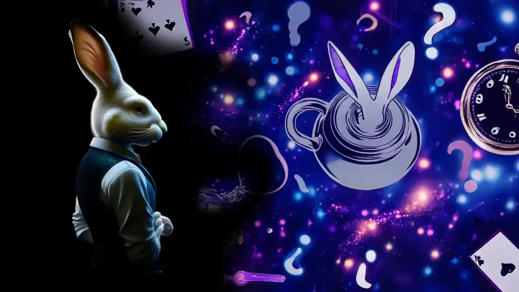 White Rabbit and a crazy background