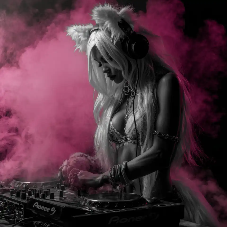 sexy_fox_playing_music